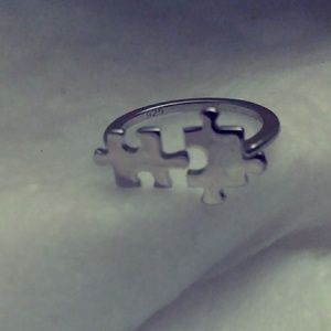 925 Sterling Silver puzzle piece ring